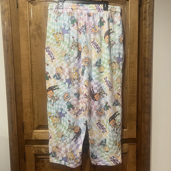 Nickelodeon Pajama Pants Women's Sz XL (16/18) Multicolor Check Rugrats - Picture 6 of 8